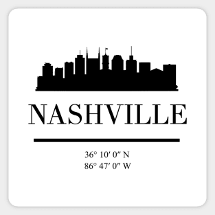 NASHVILLE TENNESSEE BLACK SILHOUETTE SKYLINE ART Sticker